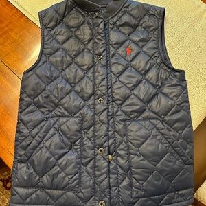 Ralph Lauren Boys Navy Quilted Vest size 10-12